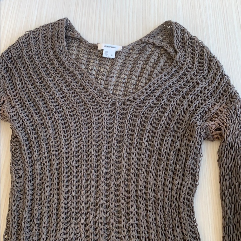 HELMUT LANG Open Knit Mesh Knit  Asymmetric Tunic
